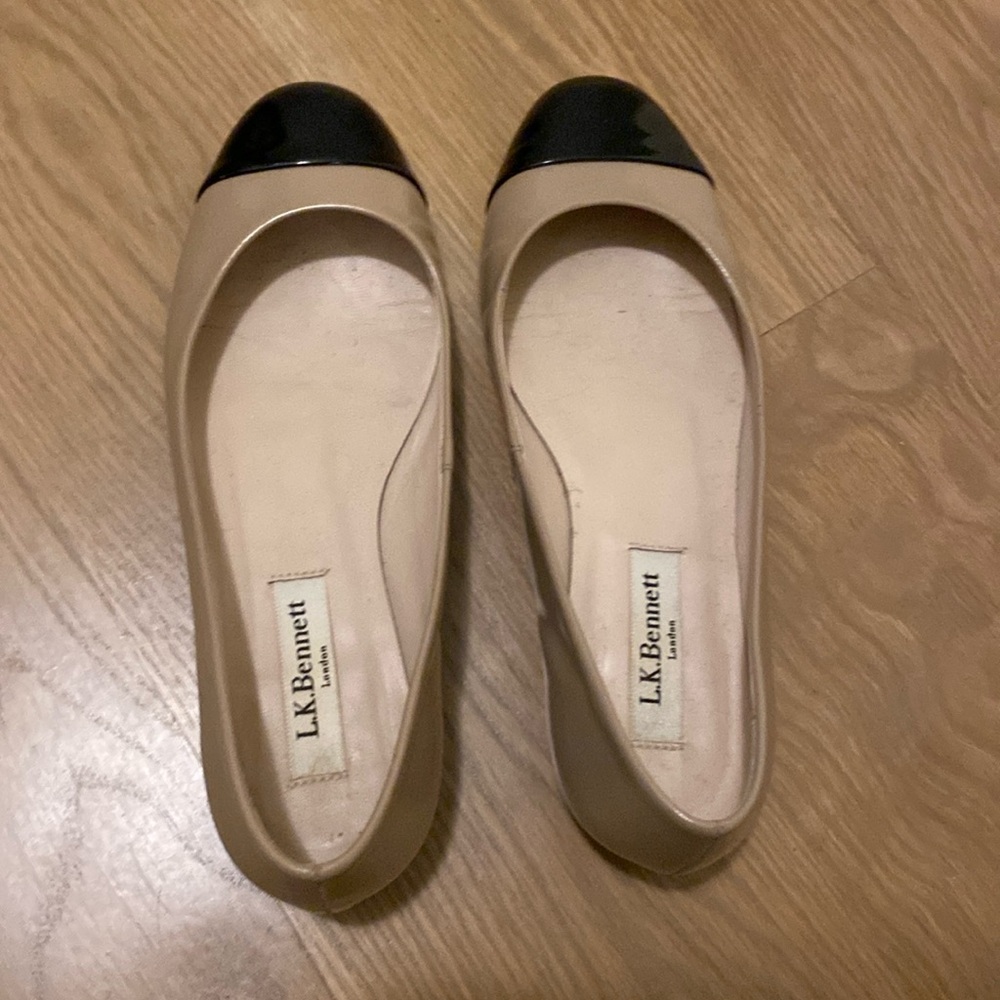 L.K. Bennett Cap Toe Ballet Flat (size 35)